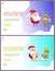 Webpage Merry Christmas and Happy New Year Vector