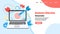 Webpage template. Business objective with an arrow, hit the target, goal achievement. Business concept vector illustration