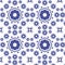 WebSeamless pattern. Blue flowers on white background. Print textile, shirts. Vector illustration.