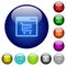Webshop application color glass buttons