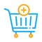 Webshop cart basket icon vector outline illustration