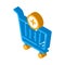Webshop cart basket isometric icon vector illustration