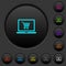 Webshop dark push buttons with color icons