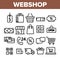 Webshop, Online Shopping Linear Vector Icons Set