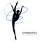 WebSilhouettes of a gymnastic girl. Vector illustration on white background