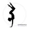 WebSilhouettes of a gymnastic girl. Vector illustration on white background