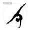 WebSilhouettes of a gymnastic girl. Vector illustration on white background