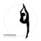 WebSilhouettes of a gymnastic girl. Vector illustration on white background