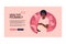 Website banner pregnancy and motherhood. Help for expectant mothers In process pregnancy. Vector illustration in flat cartoon