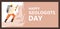 Website banner template about happy geologists day flat style, vector illustration