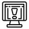 Website beta version icon outline vector. Quality assurance testing
