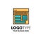 Website, Browser, Business, Corporate, Page, Web, Webpage Business Logo Template. Flat Color