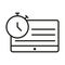 Website clock time connection online education and development elearning line style icon