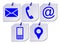 Website Contact Us Icons On Post It