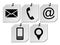 Website Contact Us Icons On Post It