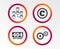 Website database icon. Copyrights and repair.