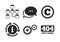 Website database icon. Copyrights and repair. Vector
