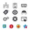 Website database icon. Internet globe and repair.