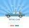 Website design with classic retro sedan