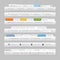 Website design template navigation elements with icons set