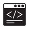 Website development coding / HTML coding flat vector icon
