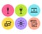 Website education, Champagne glass and Survey check icons set. Wineglass, Checkbox and Report signs. Vector