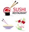 Website elements with sushi