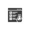 Website functional testing vector icon