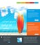 Website Holidays Template background with surfboard