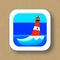 Website icons, design, graphic image, lighthouse