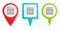 website, internet, browser, code, pin icon. Multicolor pin vector icon, diferent type map and navigation point