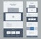 Website landing page design for business. One page site wireframe layout template. Modern flat UX/UI site development.