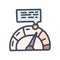 website load speed color vector doodle simple icon