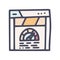 website load speed color vector doodle simple icon
