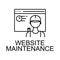 website maintenance icon. Element of web development signs with name for mobile concept and web apps. Detailed website maintenance