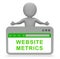 Website Metrics Business Site Analytics 3d Rendering