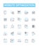 Website optimization vector line icons set. Optimization, Website, SEO, Analytics, Content, Loading, Servers