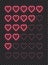 Website pink hearts rating vector isolated neon icons