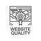 website quality icon. Element of web development signs with name for mobile concept and web apps. Detailed website quality icon