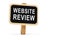 Website review sign