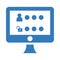 Website Security icon / blue vector