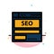 Website, Server, Data, Hosting, Seo, Tech Abstract Flat Color Icon Template