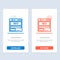 Website, Server, Data, Hosting, Seo, Tech  Blue and Red Download and Buy Now web Widget Card Template