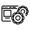 Website settings icon, outline style
