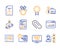 Website statistics, Block diagram and Paper clip icons set. Honor, Musical note and Report document signs. Vector