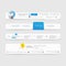 Website template design menu navigation elements with icons