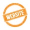 WEBSITE text on orange grungy round stamp