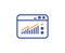 Website Traffic line icon. Report chart sign. Vector