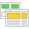 Website wireframe prototype vector flat line icon