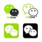 Wechat logo, symbol. Web icon comments color. Messenger icon Vector illustration